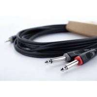 Cordial 14863 Audio Y-adapter [1x Jackplug male 3,5 mm - 2x XLR-stekker 3-polig] PVC-mantel, Tweelingkabel