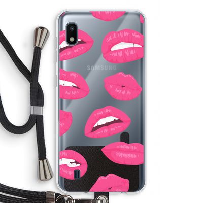 Bite my lip: Samsung Galaxy A10 Transparant Hoesje met koord