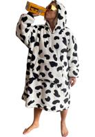 Koeienprint snuggie fleece met hoodie - Badrock - thumbnail