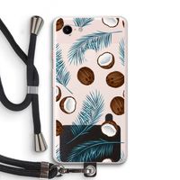 Kokosnoot roze: Pixel 3 XL Transparant Hoesje met koord