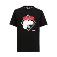T-Shirt met Korte Mouwen voor kinderen Fila FAT0340 80010 Zwart - Maat: 12 Jaar