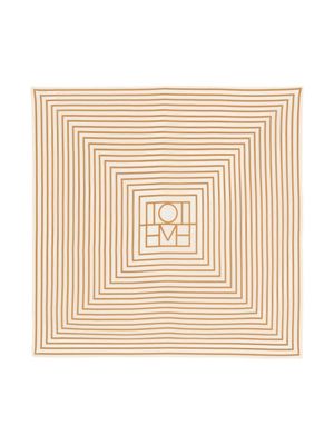 TOTEME foulard en soie à logo imprimé - Tons neutres