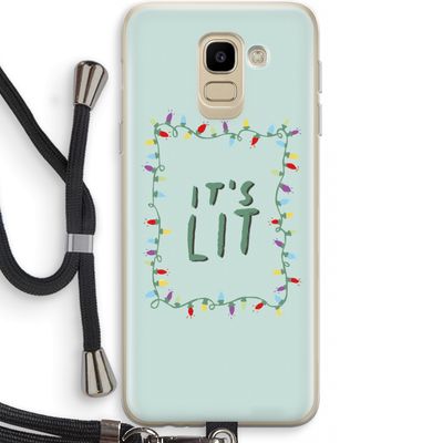 It's Lit: Samsung Galaxy J6 (2018) Transparant Hoesje met koord