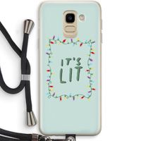 It's Lit: Samsung Galaxy J6 (2018) Transparant Hoesje met koord