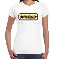 Verkleed T-shirt voor dames - Duitsland - wit - supporter - themafeest