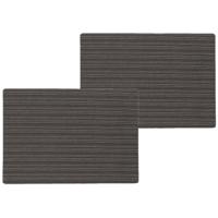 Wicotex Placemats Othos - 2x - zwart - 30 x 43 cm - anti slip laag - Teflon coating toplaag