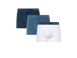 LIVERGY 3 heren boxers (M, donkerblauw/blauw/wit)