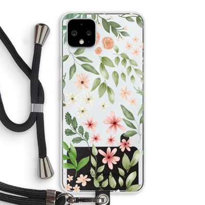 Botanical sweet flower heaven: Pixel 4 XL Transparant Hoesje met koord