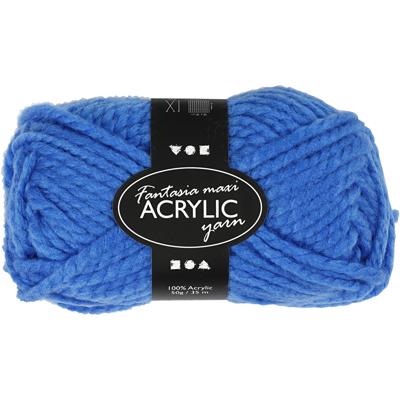 Creativ Company Fantasia acrylgaren, l: 35 m, maxi, blauw, 50 gr/ 1 bol