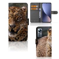 Xiaomi 12 | 12X | Telefoonhoesje | Met pasjeshouder | Luipaard