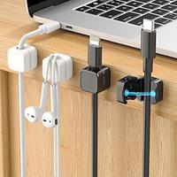 6-pack magnetische kabelclips - zelfklevende draadhouders en snoerorganisatoren voor USB-oplaadkabels, bureaus en thuisgebruik Lightinthebox - thumbnail