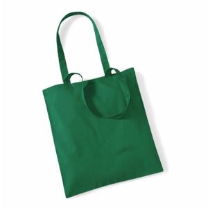 Draagtasje met hengsels - groen - 42 x 38 cm - katoen - 10 liter - boodschappen - gymtas