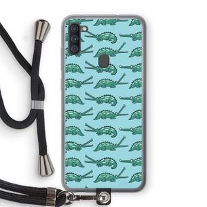 Kroko: Samsung Galaxy A11 Transparant Hoesje met koord