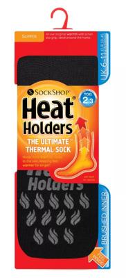 Heat Holders Mens socks anti slip black/grey