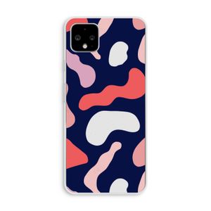 Memphis Shapes Pink: Pixel 4 XL Transparant Hoesje