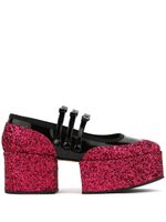 Noir Kei Ninomiya mocassins à paillettes