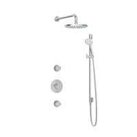 Hotbath Buddy - Inbouw Regendoucheset - 2 Stopkranen - Thermostatisch - Wandarm 35 cm - Hoofddouche 250 mm - Ronde Handdouche 3 Standen - Glijstang 900 mm - Waterbesparend - V01