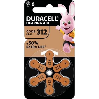 Duracell Batterij voor hoortoestel ZA312 1.45 V 1 stuk(s) 160 mAh Zink-lucht Batterie