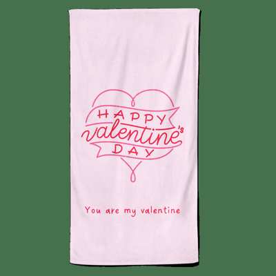 Valentijn handdoek Happy Valentine&apos;s day - Pillow Buddies