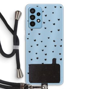 Kleine kattenkopjes: Samsung Galaxy A52 Transparant Hoesje met koord