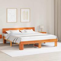 Bedframe met hoofdeinde Wasbruin 180 x 200 cm Grenenhout