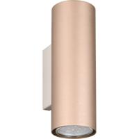 LED Wandlamp Buiten - Up & Down Licht - GU10 Fitting - IP20 - Koffie Metaal