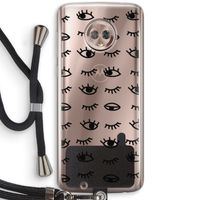 Eye pattern #2: Motorola Moto G6 Transparant Hoesje met koord