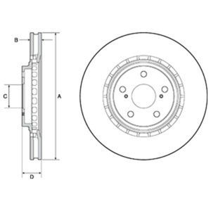 Delphi Diesel Remschijf BG4691C