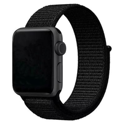 Apple Watch Nylon Geweven Sport Band - Donkerzwart - 44, 45, 46 & 49mm Apple Watch Nylon Geweven Sport Band - Donkerzwart - 44, 45, 46 & 49mm