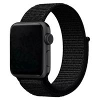 Apple Watch Nylon Geweven Sport Band - Donkerzwart - 38, 40, 41 & 42mm