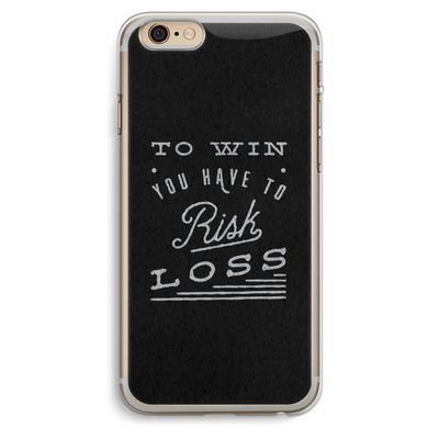 Risk loss: iPhone 6 Plus / 6S Plus Transparant Hoesje Risk loss: iPhone 6 Plus / 6S Plus Transparant Hoesje