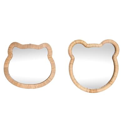 Wandspiegel Home ESPRIT Natuurlijk 40 x 3 x 42 cm 40 x 3 x 43 cm (2 Stuks)