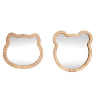 Wandspiegel Home ESPRIT Natuurlijk 40 x 3 x 42 cm 40 x 3 x 43 cm (2 Stuks)