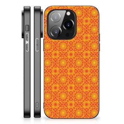 iPhone 14 Pro Back Case Batik Oranje