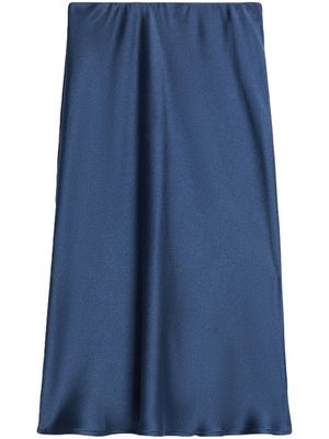 AMI Paris jupe satinée à taille haute - Bleu