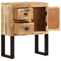 The Living Store Houten Dressoir - Massief Mangohout - 60 x 30 x 76 cm - 1 deur en 2 lades - thumbnail