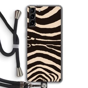 Arizona Zebra: Samsung Galaxy S21 Plus Transparant Hoesje met koord