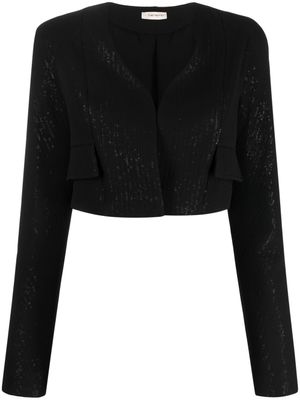 The Mannei blazer crop Terras à sequins - Noir