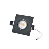 Interlight LED inbouwspot 8W 2700K 640 lumen dimbaar zwart Camini kantelbaar vierkant