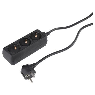 Q-Link 3-voudige Stekkerdoos Zwart 1,5M