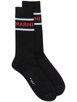 Marni chaussettes à logo imprimé - Noir - thumbnail