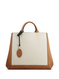 Tod's sac cabas à design colour block - Marron