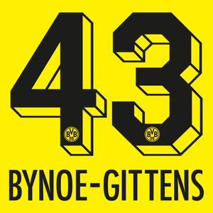 Bynoe-Gittens 43 (Officiële Borussia Dortmund Bedrukking 2022-2024)