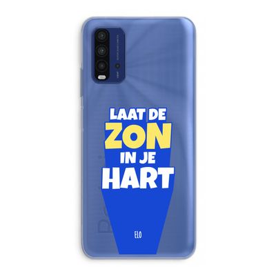 Laat de zon in je hart: Xiaomi Redmi 9T Transparant Hoesje