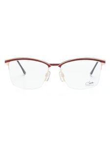 Cazal lunettes de vue carrées à logo gravé - Rouge