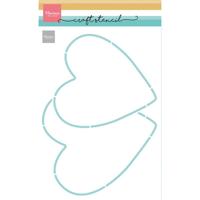 Marianne Design • stencils craft stencil 2 hearts