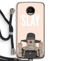 Slay All Day: Motorola Moto Z Force Transparant Hoesje met koord