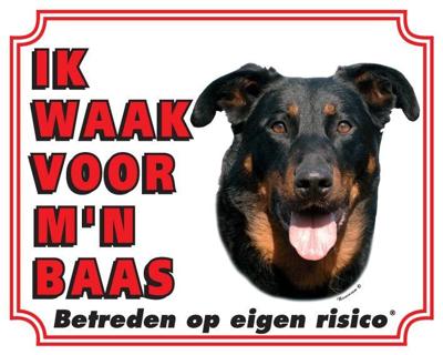 Beauceron Waakbord - Ik waak voor mijn baas