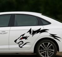 Autosticker fierce wolf side