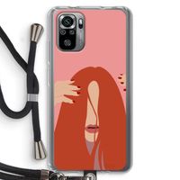 Woke up like this: Xiaomi Redmi Note 10S Transparant Hoesje met koord Woke up like this: Xiaomi Redmi Note 10S Transparant Hoesje met koord